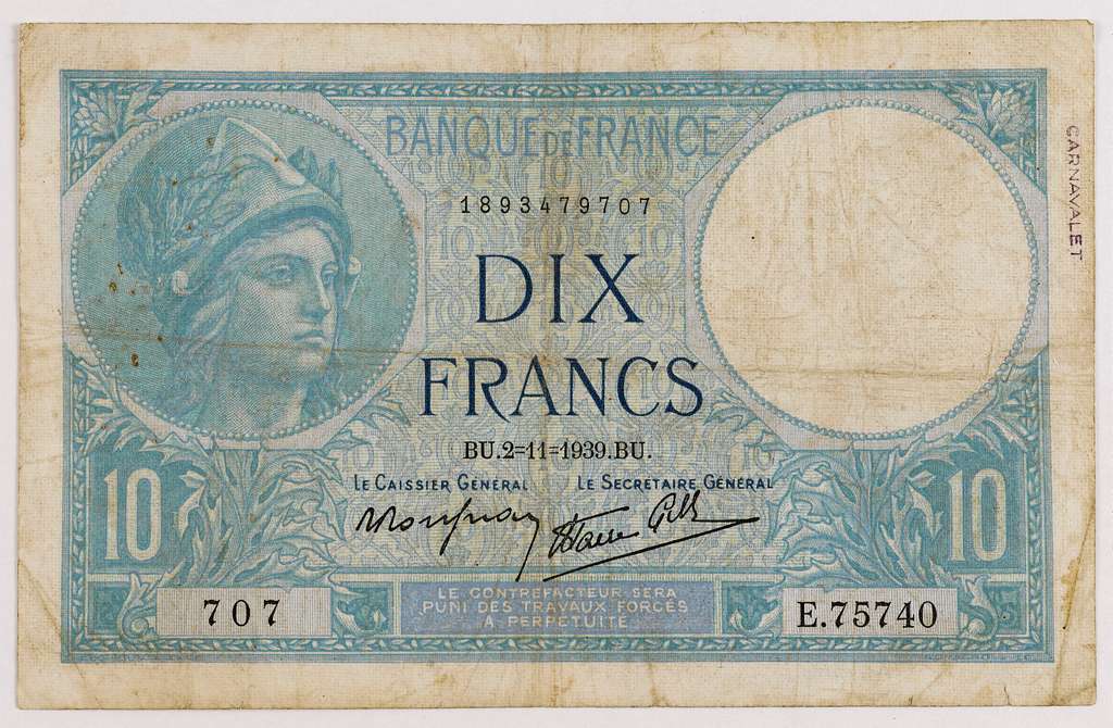 Billet de 10 francs, type 1915 